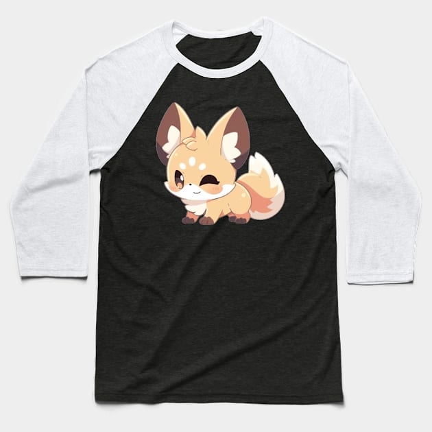 Cute jackal Baseball T-Shirt by Onceer